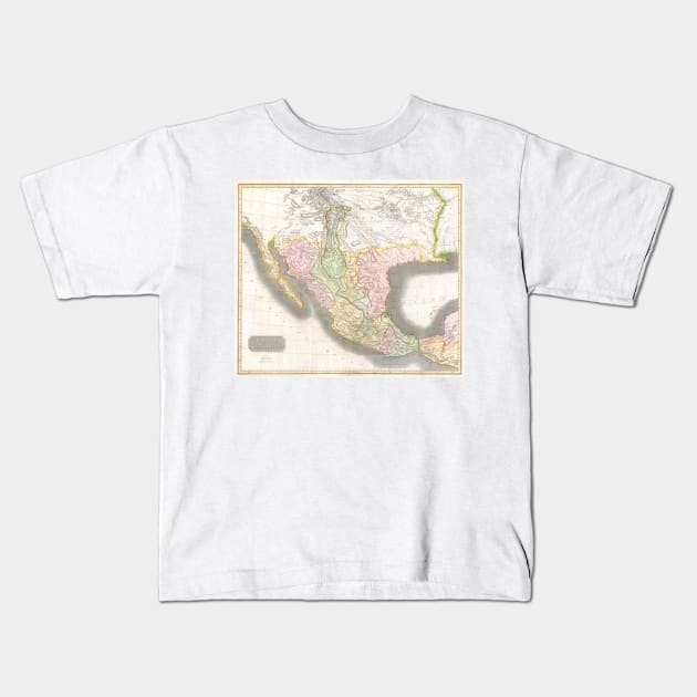 Vintage Map of Mexico (1814) Kids T-Shirt by Bravuramedia